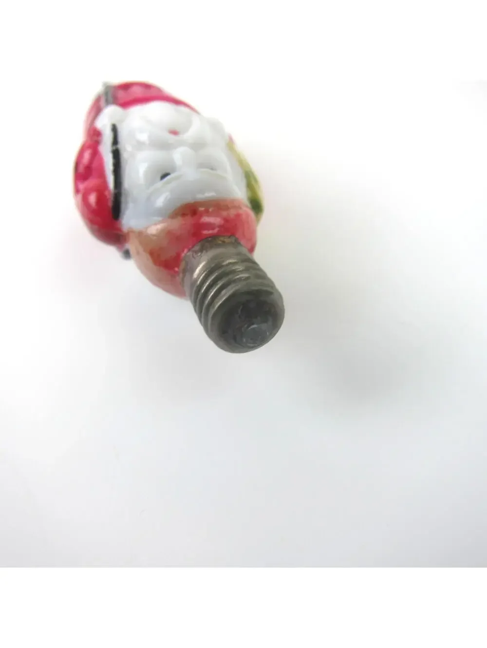 Vintage Santa Claus Christmas Milk Glass Light Bulb C6 Toy Sack Figural Japan